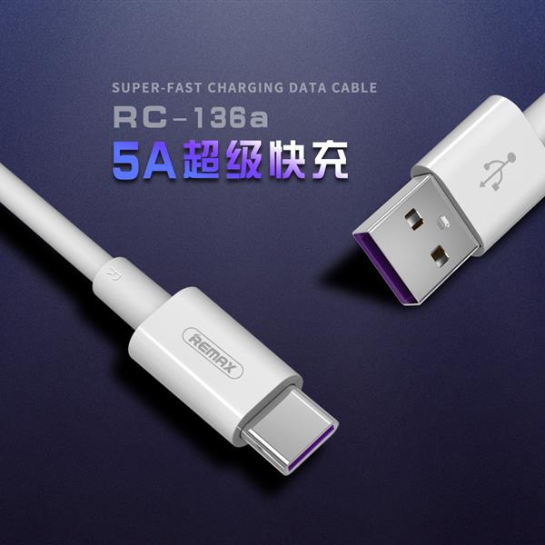کابل تبدیل USB به USB Type-C ریمکس مدل RC-136a
